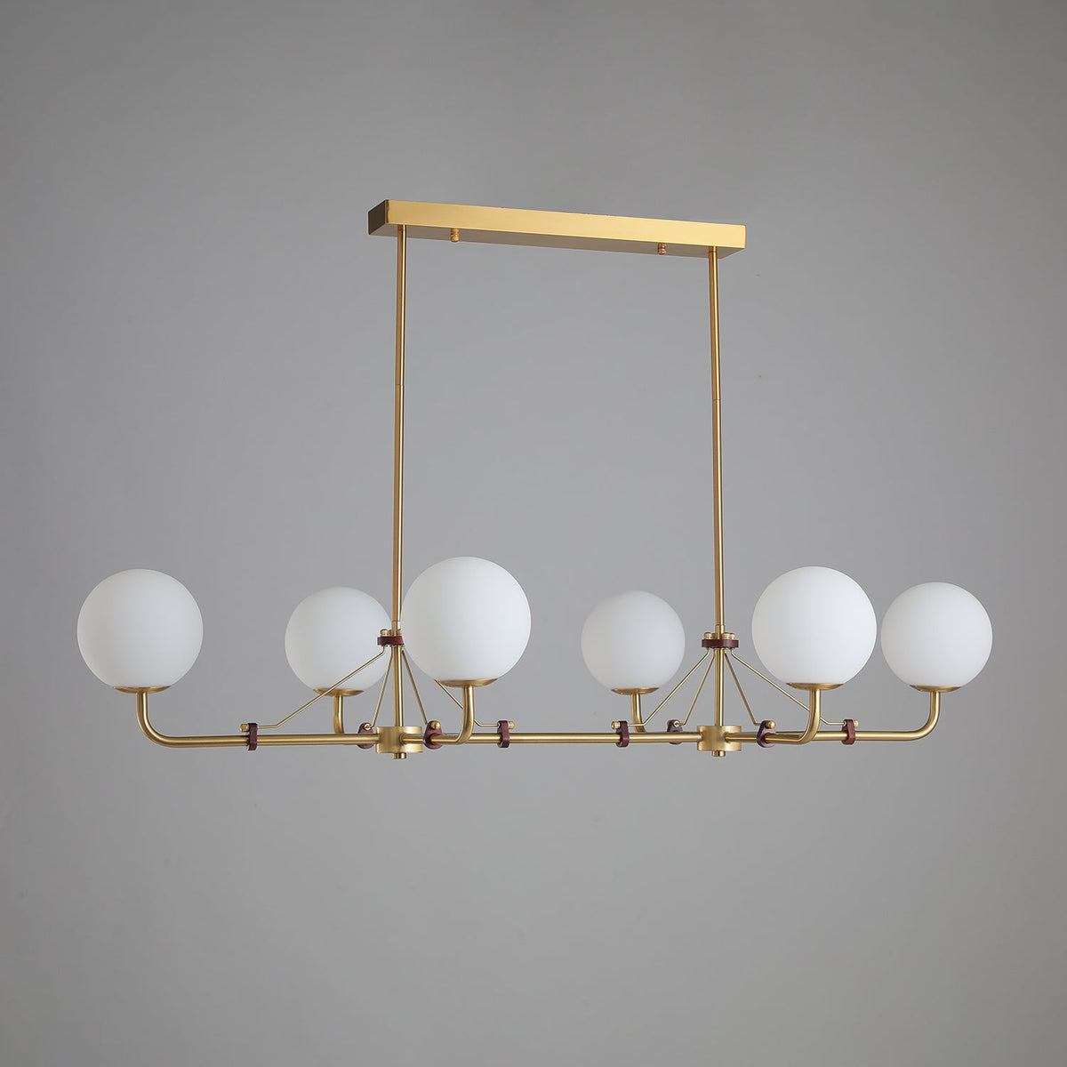 Lustre Bonifacio en laiton et verre – vue 14