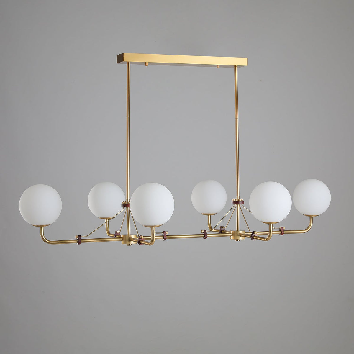 Lustre Bonifacio en laiton et verre – vue 30