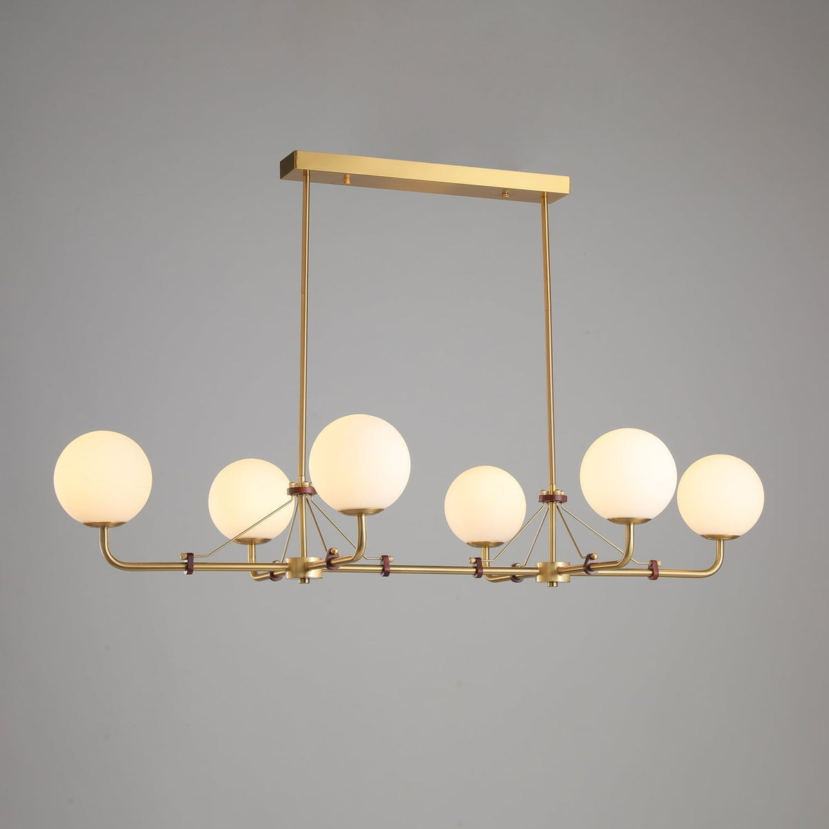 Lustre Bonifacio en laiton et verre – vue 20