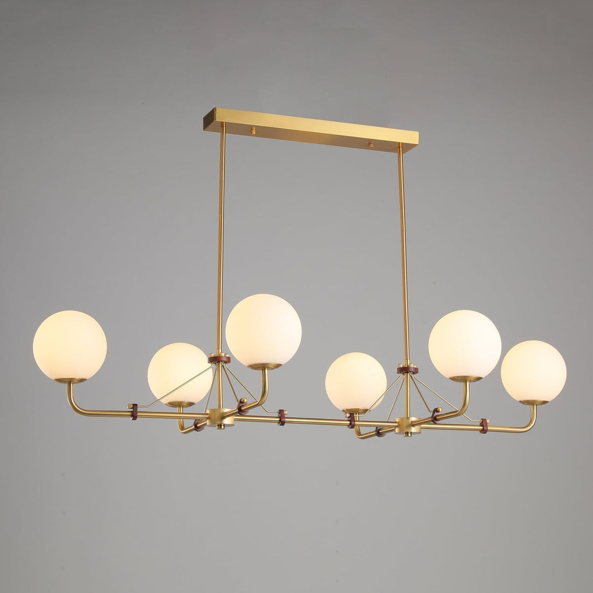Lustre Bonifacio en laiton et verre – vue 21