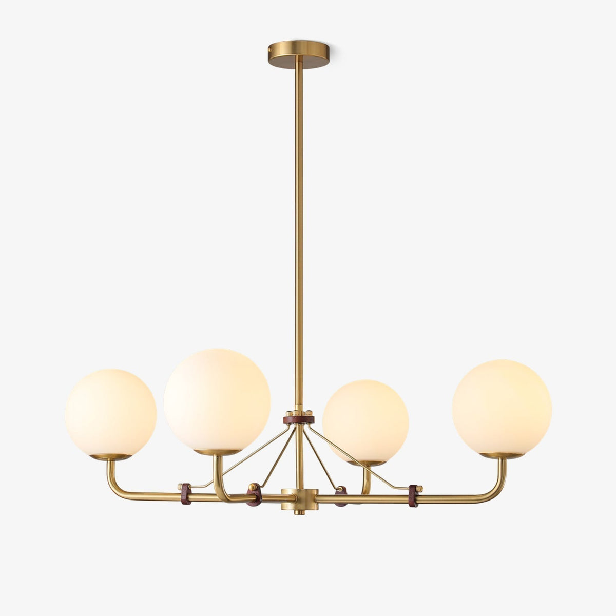 Lustre Bonifacio en laiton et verre – vue 25