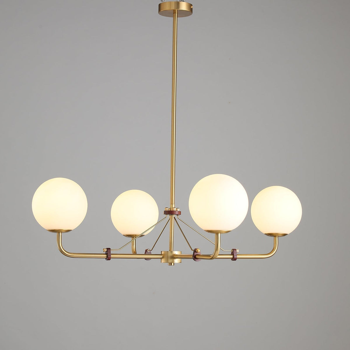 Lustre Bonifacio en laiton et verre – vue 33