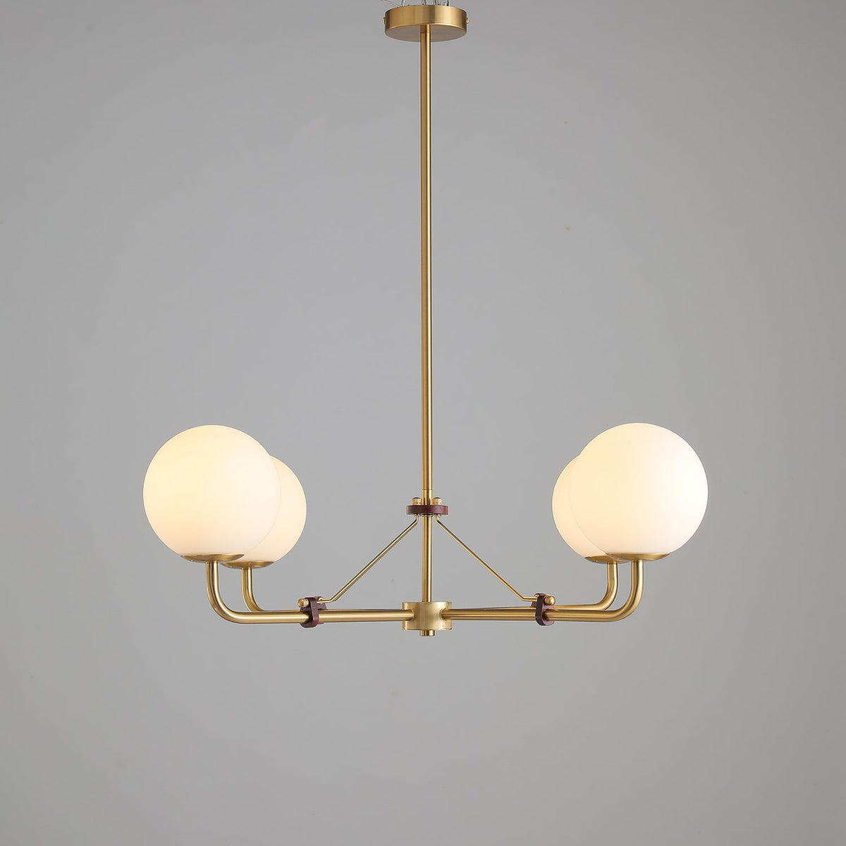 Lustre Bonifacio en laiton et verre – vue 12