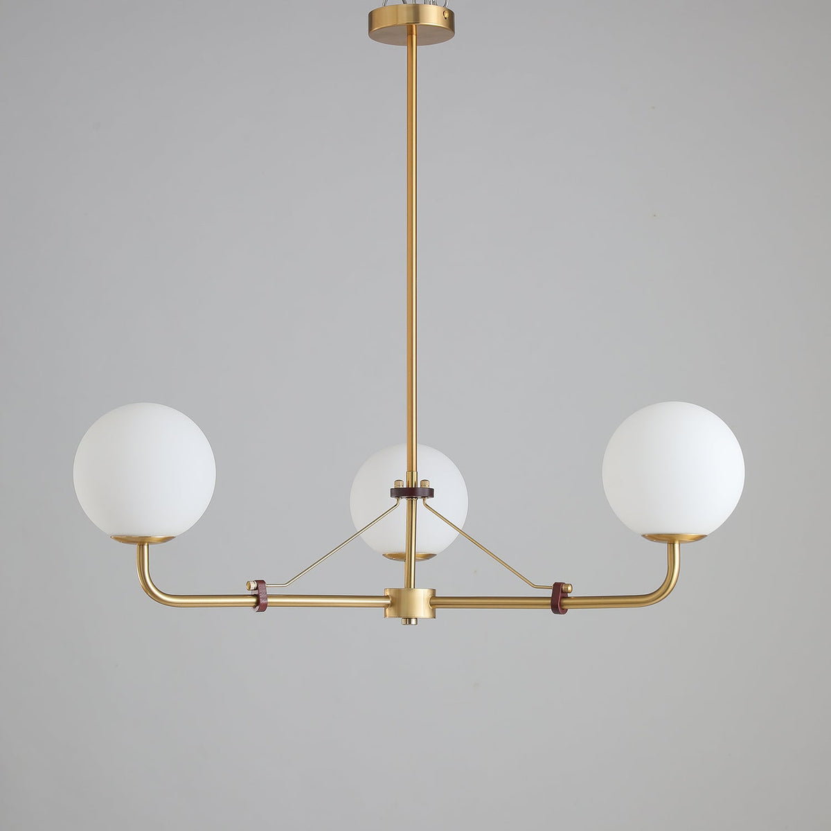 Lustre Bonifacio en laiton et verre – vue 37