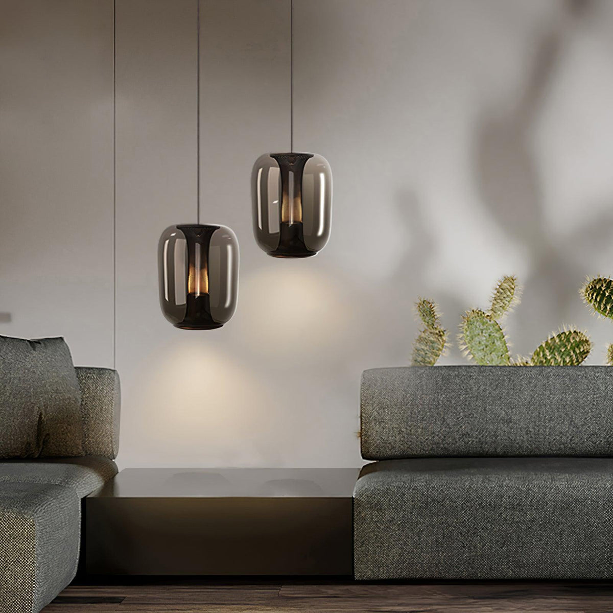 Suspension Médina en verre et fer – vue 16