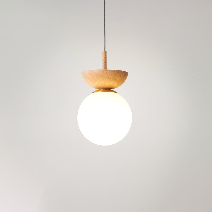 Suspension Citrine en verre et métal – vue 2