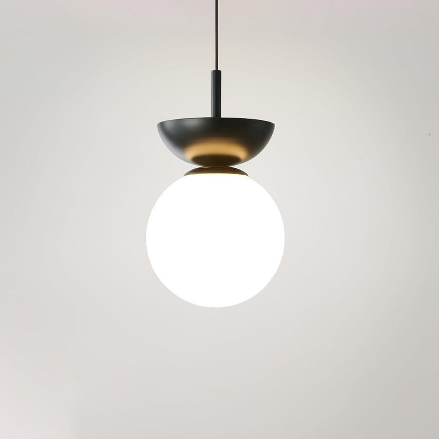 Suspension Citrine en verre et métal – vue 5