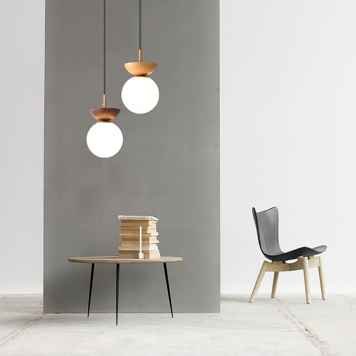 Suspension Citrine en verre et métal – vue 30
