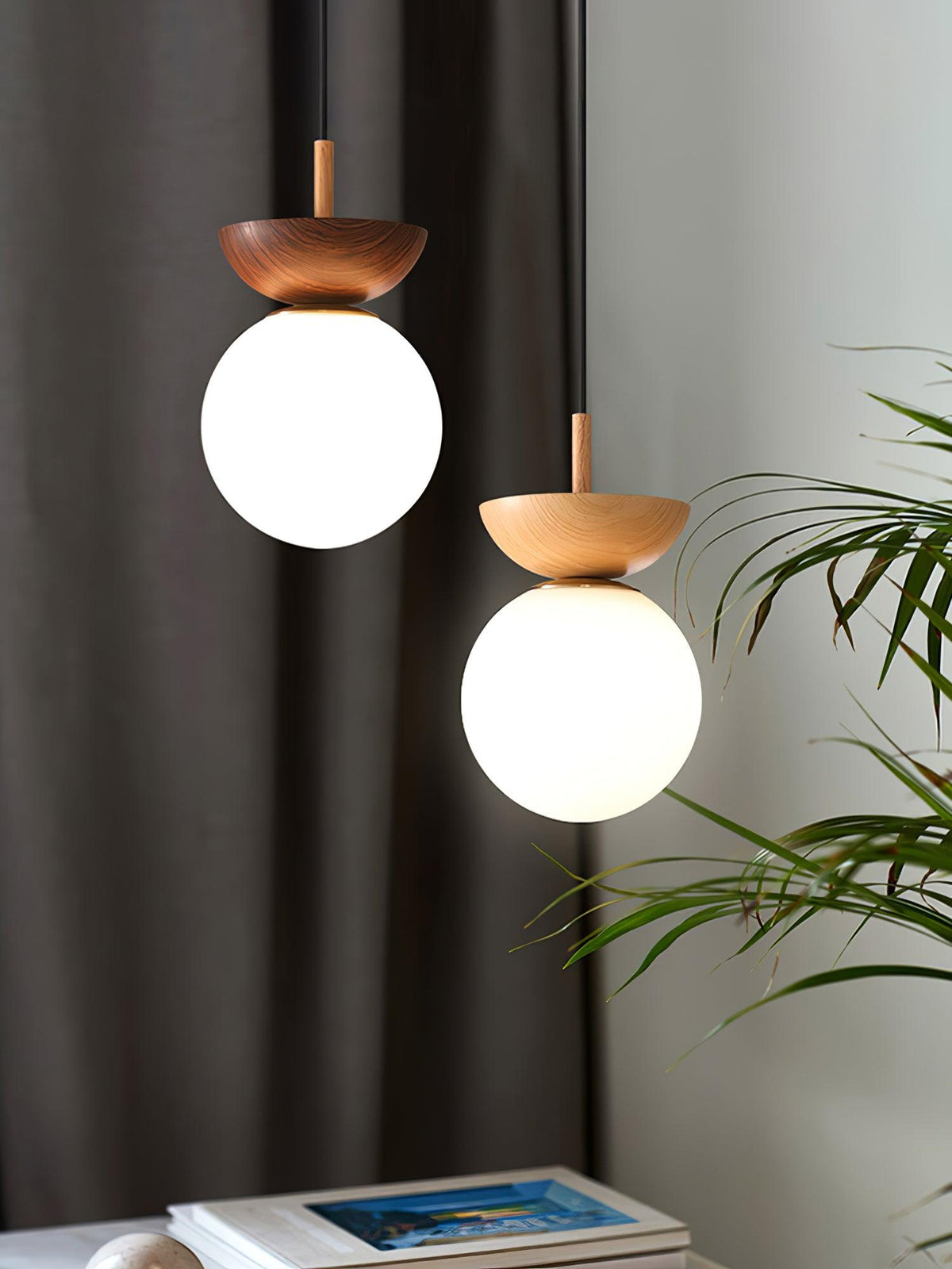 Suspension Citrine en verre et métal – vue 10