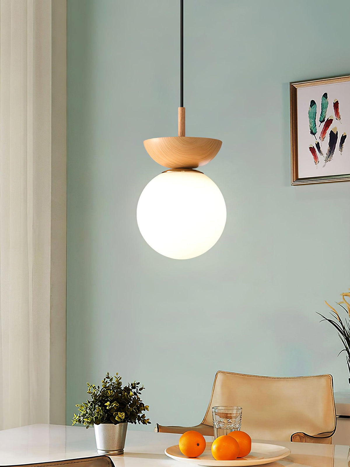 Suspension Citrine en verre et métal – vue 32