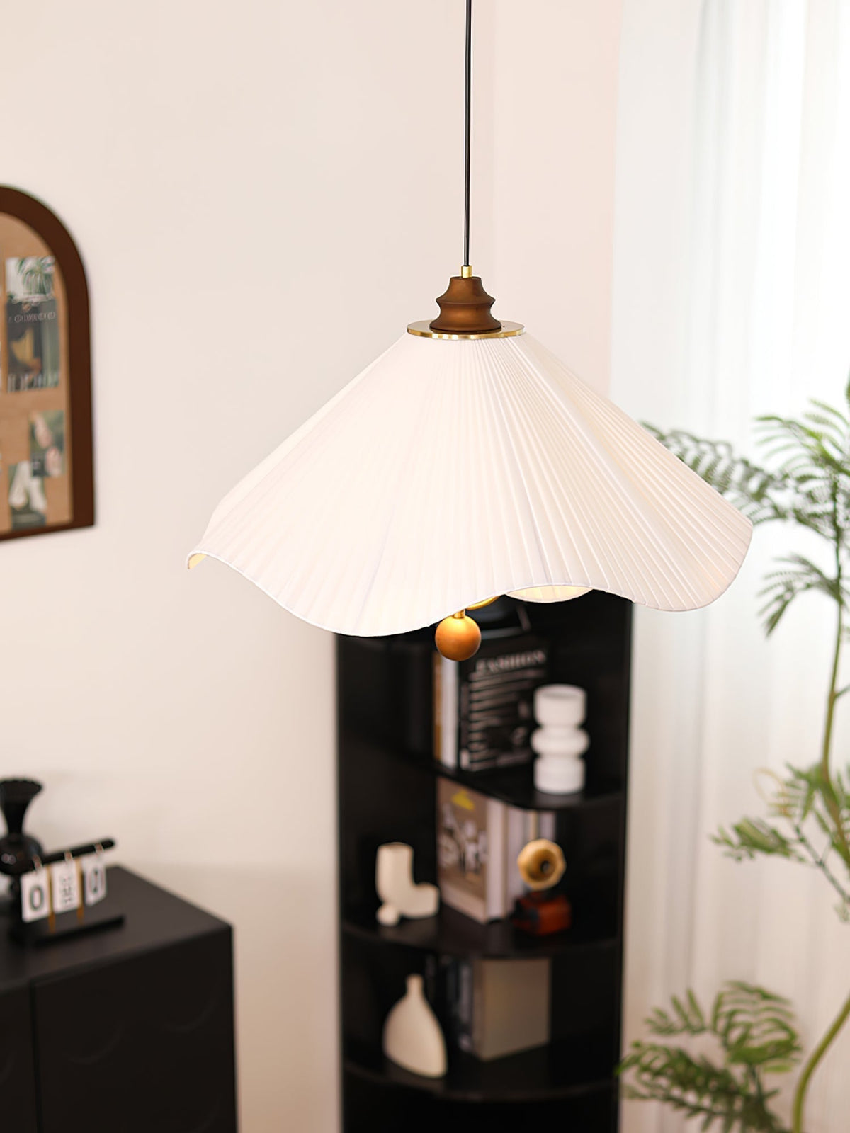Suspension Coquelicot en bois et tissu – vue 14