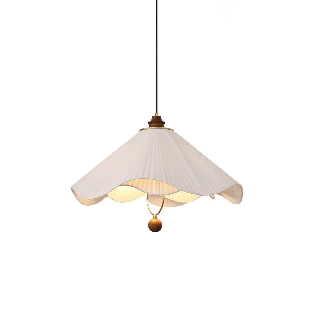 Suspension Coquelicot en bois et tissu – vue 17