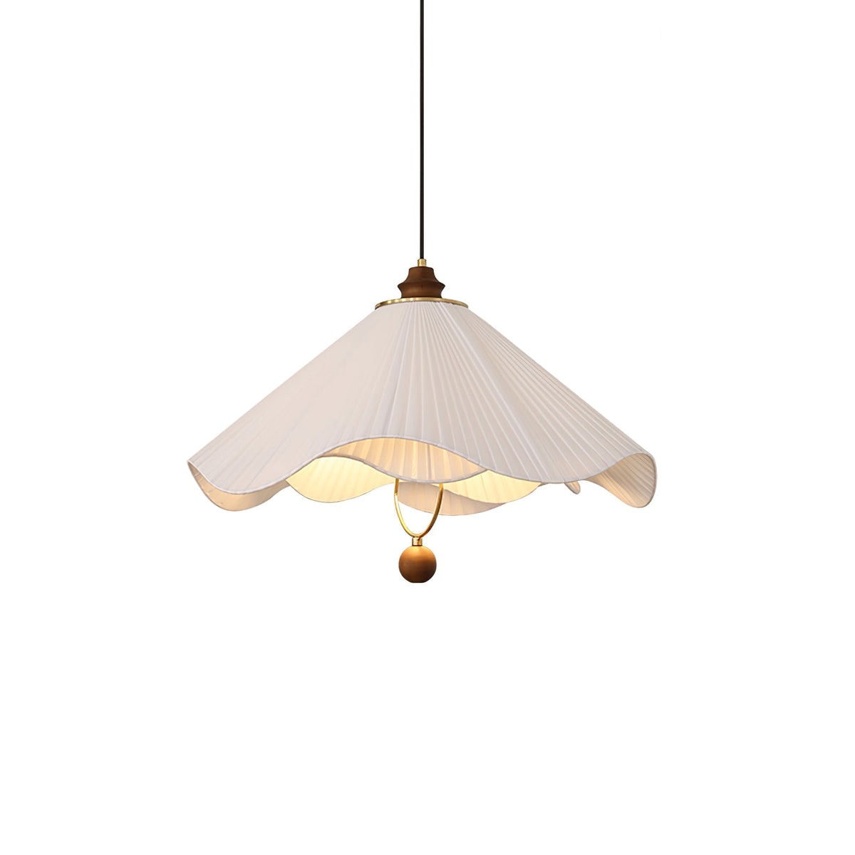 Suspension Coquelicot en bois et tissu – vue 18