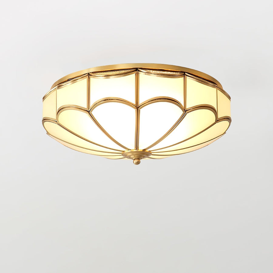 Plafonnier Sylvaine en verre et laiton – vue 2