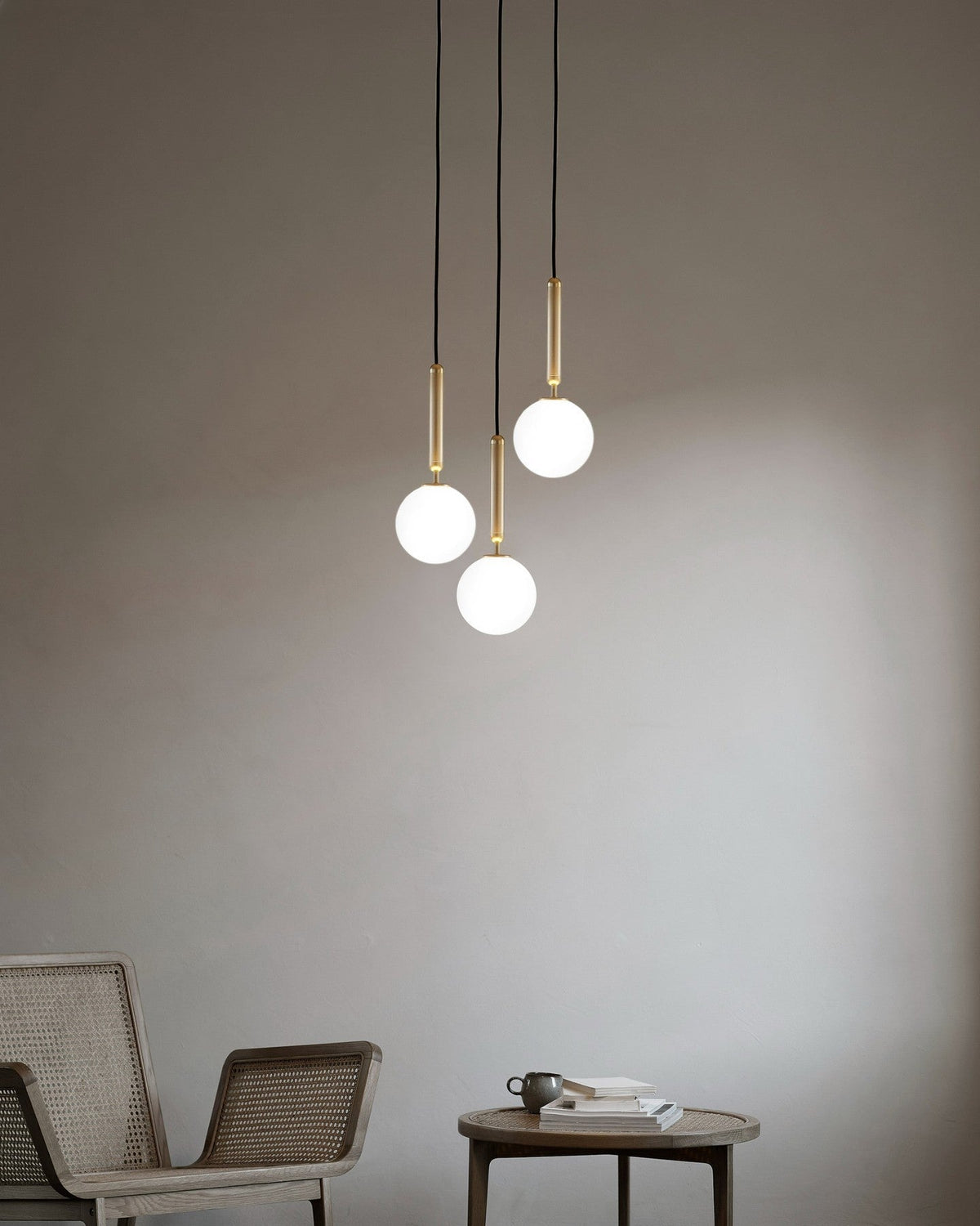 Suspension Parvis en verre et laiton – vue 14