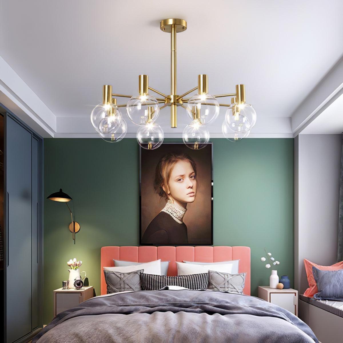 Lustre Trille en verre et fer – vue 13