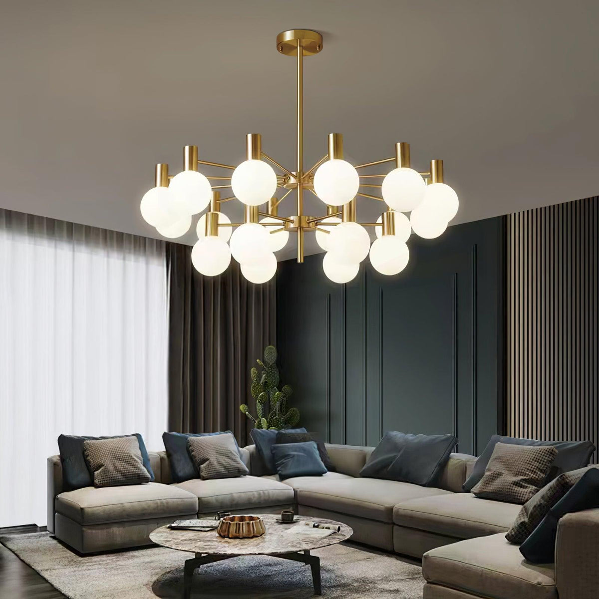 Lustre Trille en verre et fer – vue 71