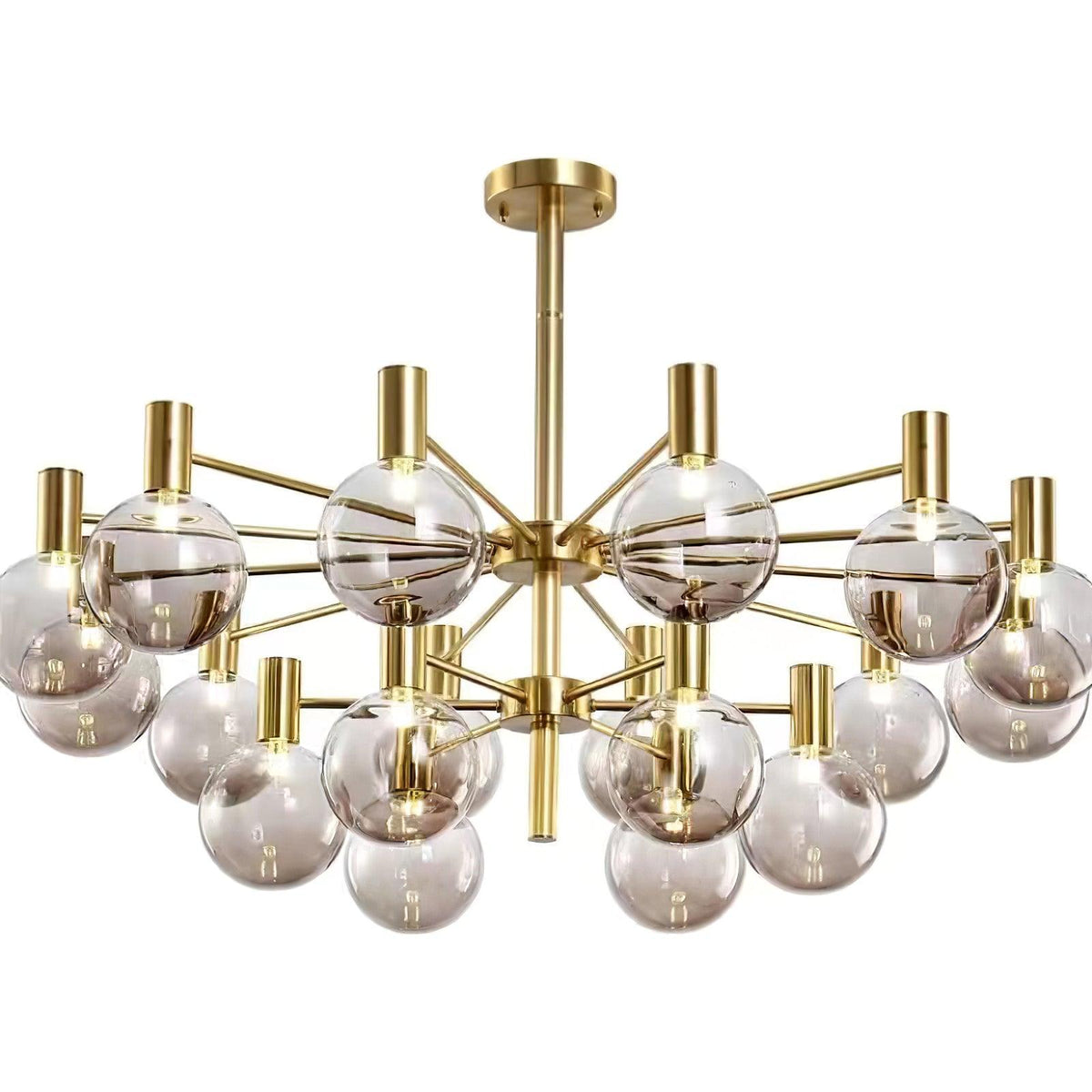 Lustre Trille en verre et fer – vue 20