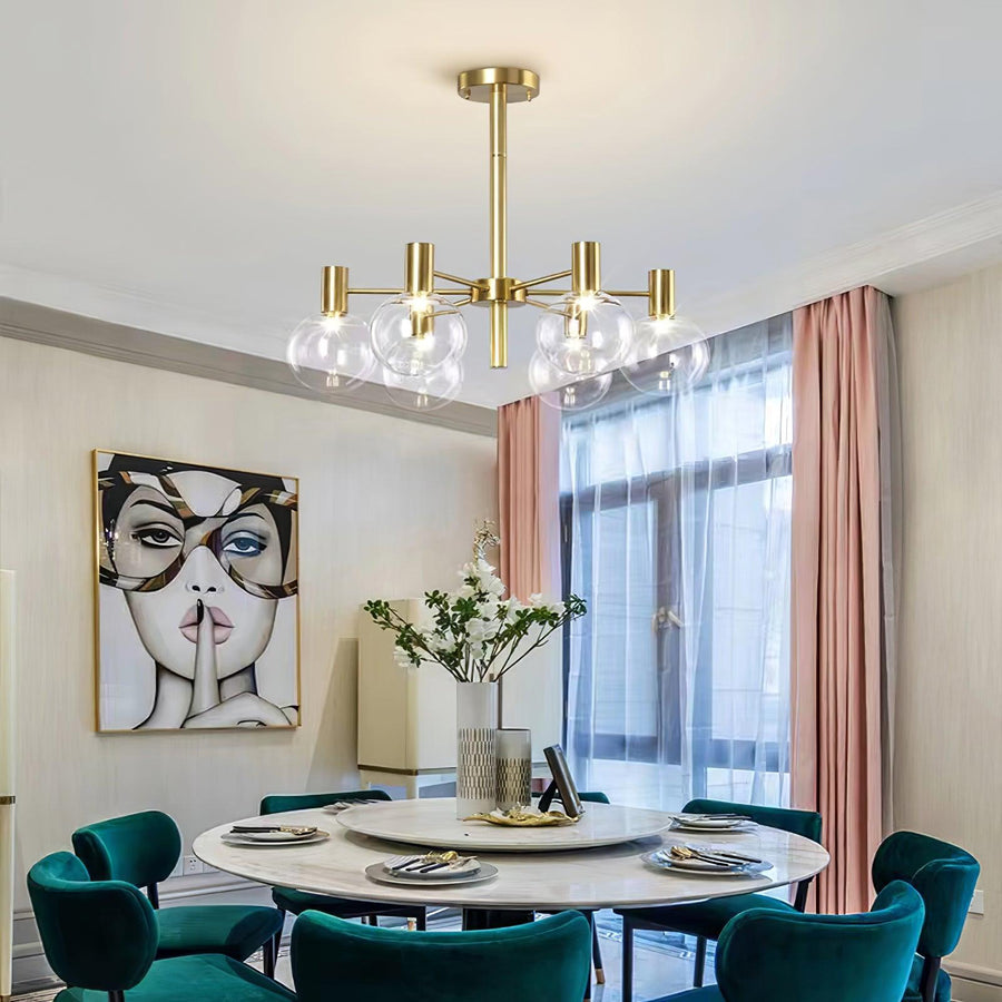 Lustre Trille en verre et fer – vue 5