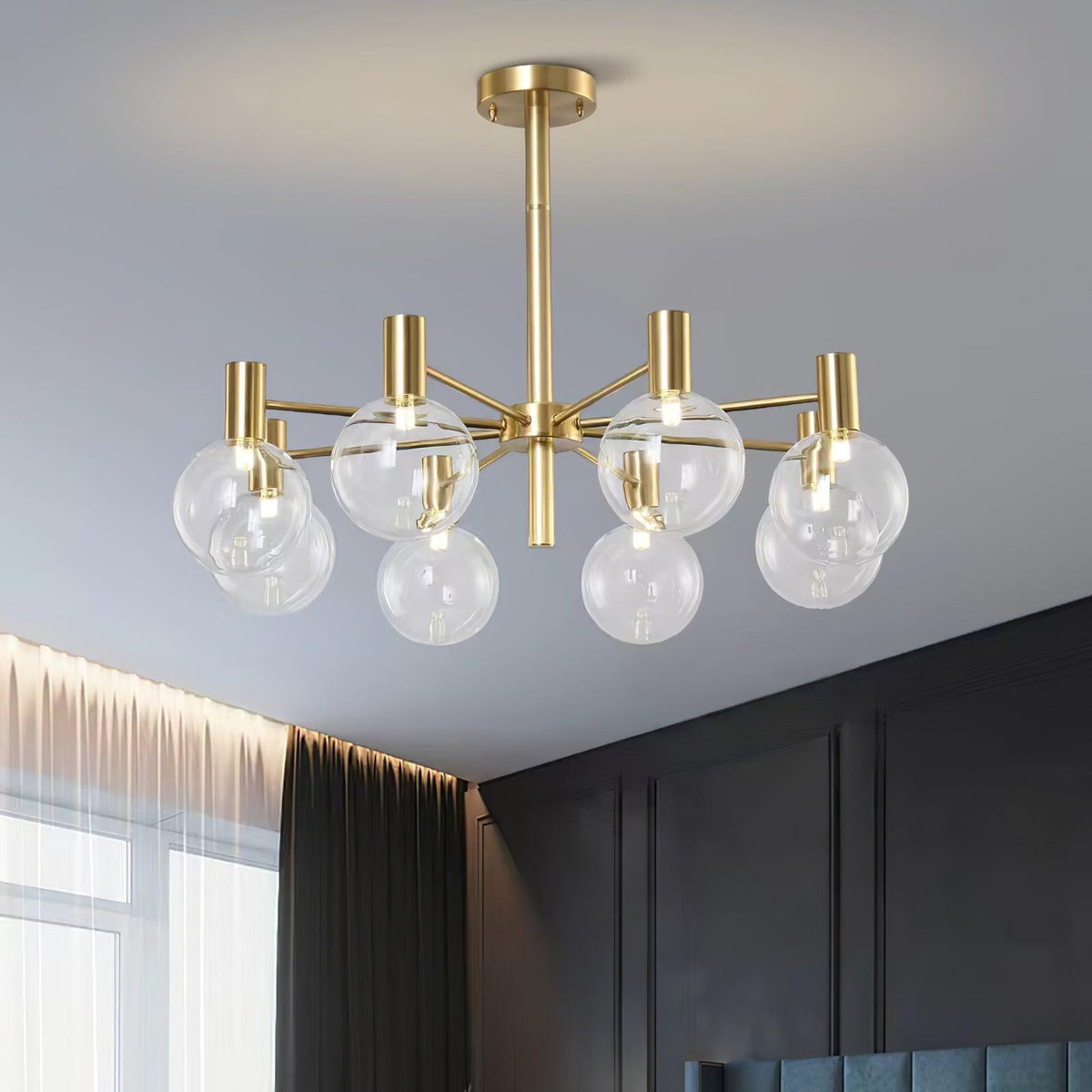 Lustre Trille en verre et fer – vue 56