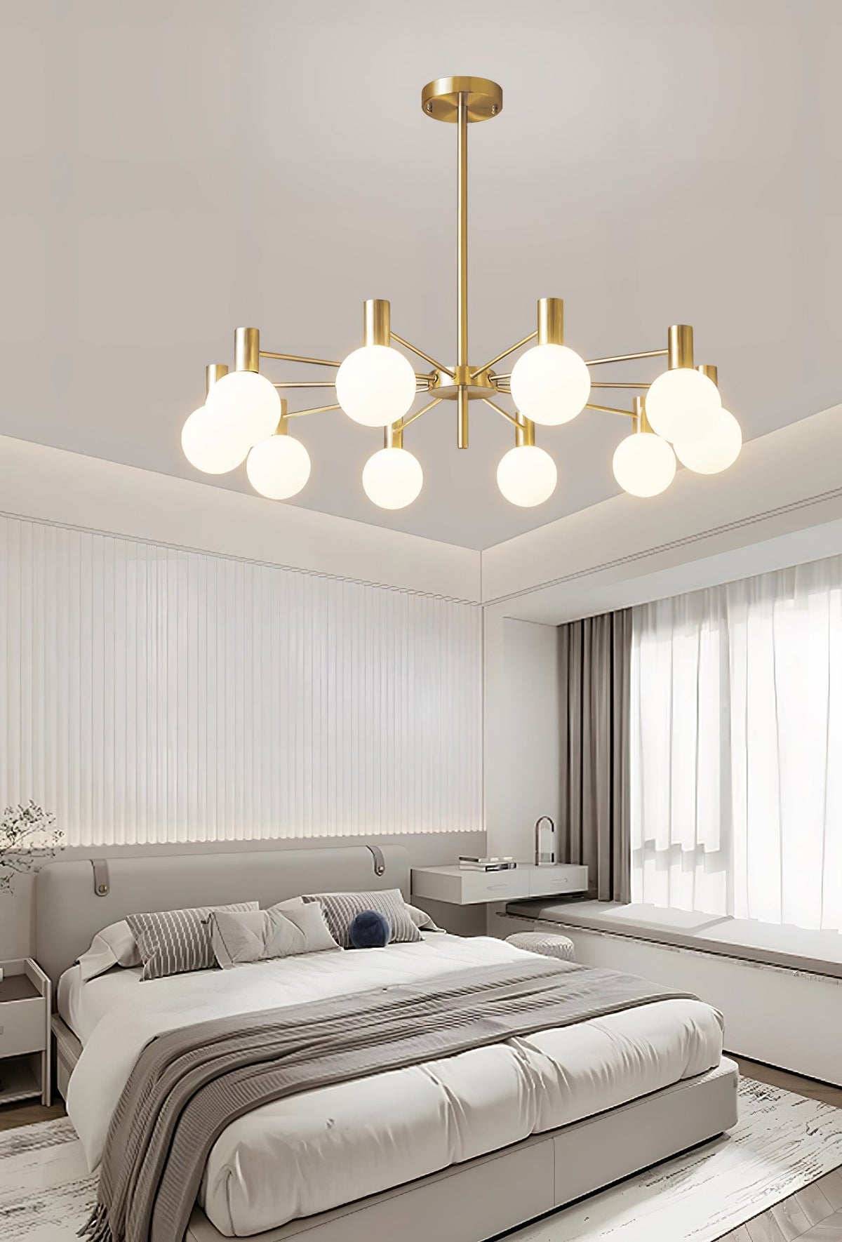 Lustre Trille en verre et fer – vue 33