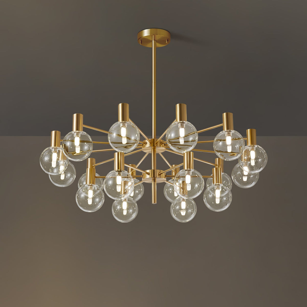 Lustre Trille en verre et fer – vue 35