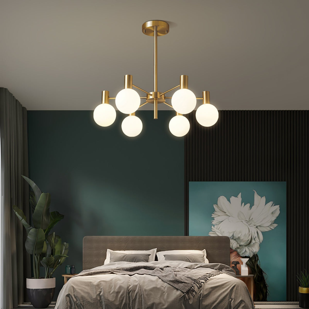 Lustre Trille en verre et fer – vue 36