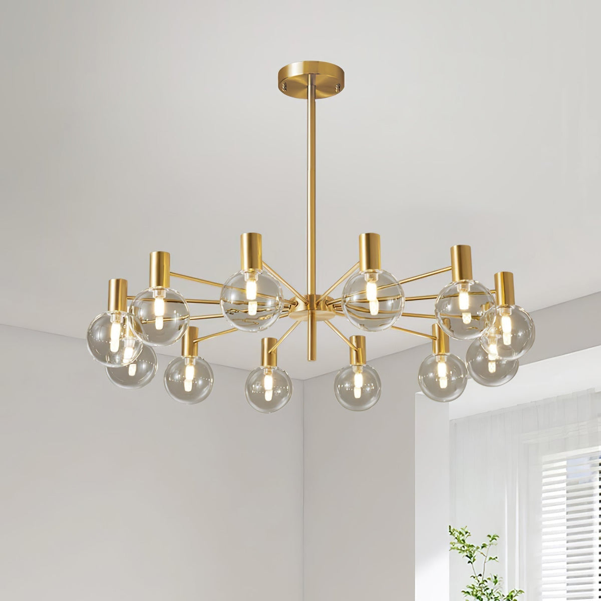 Lustre Trille en verre et fer – vue 39