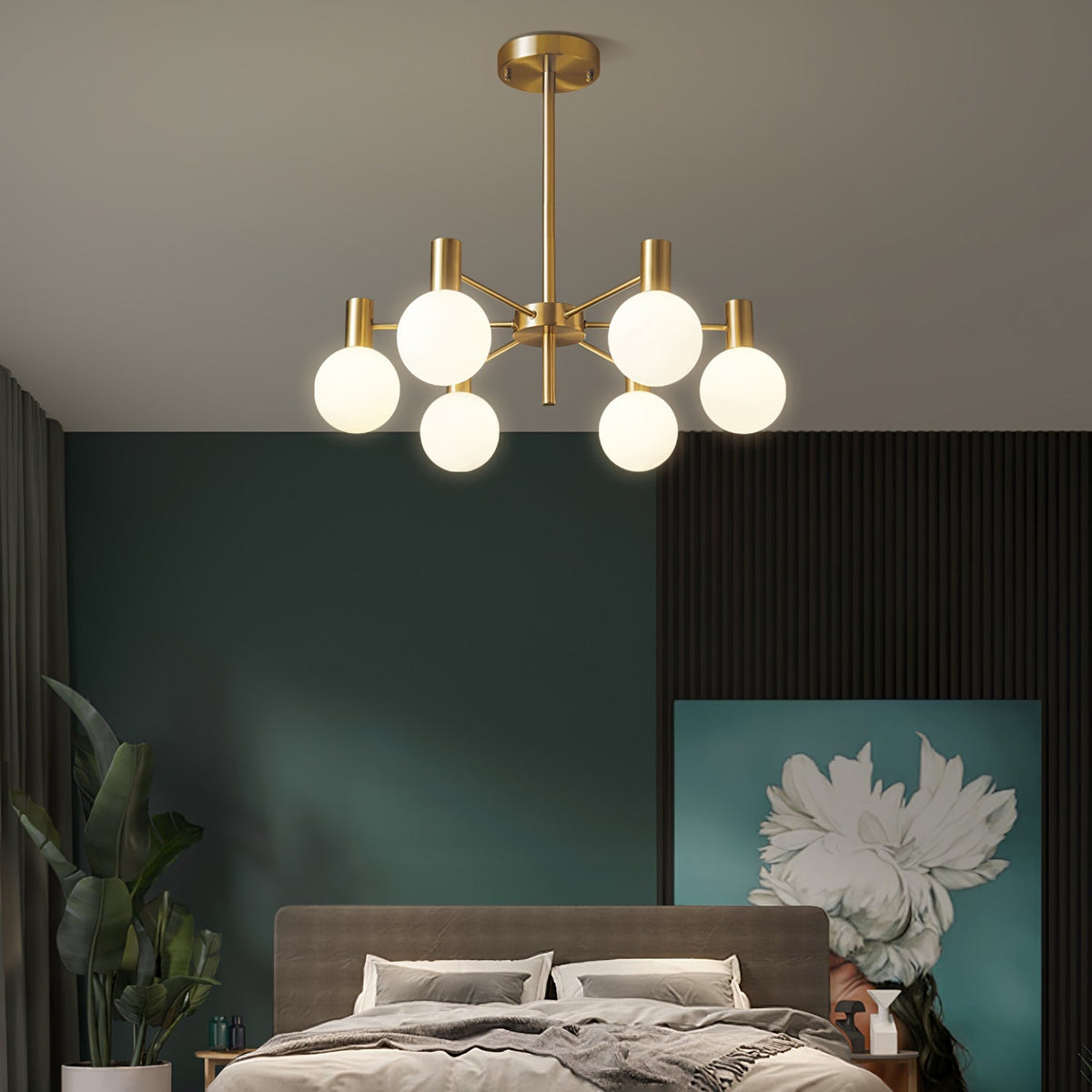 Lustre Trille en verre et fer – vue 46