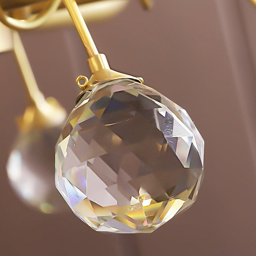 Lustre Argentière en cristal et cuivre – vue 3