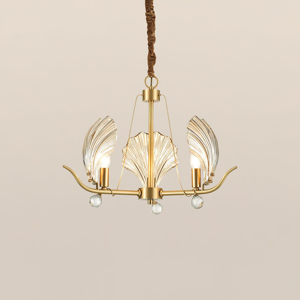 Lustre Argentière en cristal et cuivre – vue 11