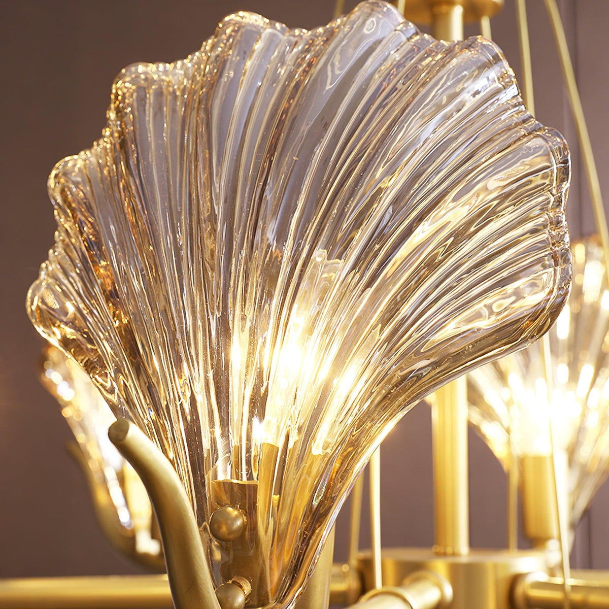 Lustre Argentière en cristal et cuivre – vue 27