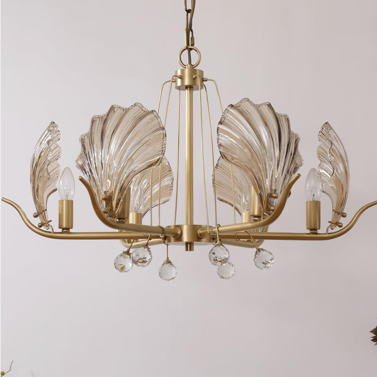 Lustre Argentière en cristal et cuivre – vue 19