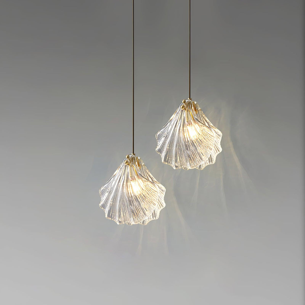 Suspension Parasol en verre et laiton – vue 45
