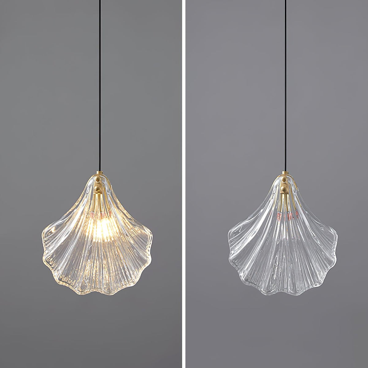 Suspension Parasol en verre et laiton – vue 46