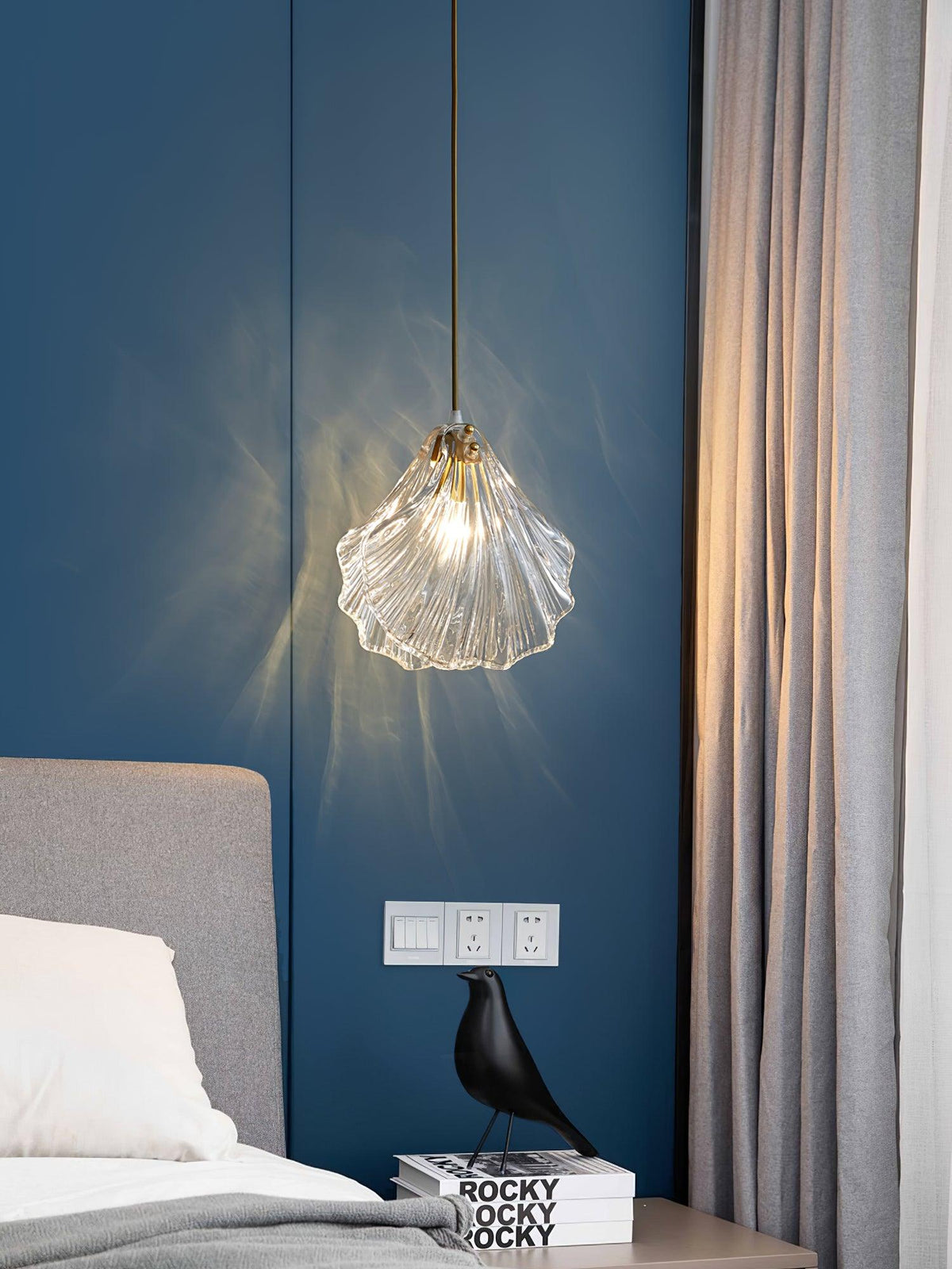 Suspension Parasol en verre et laiton – vue 8