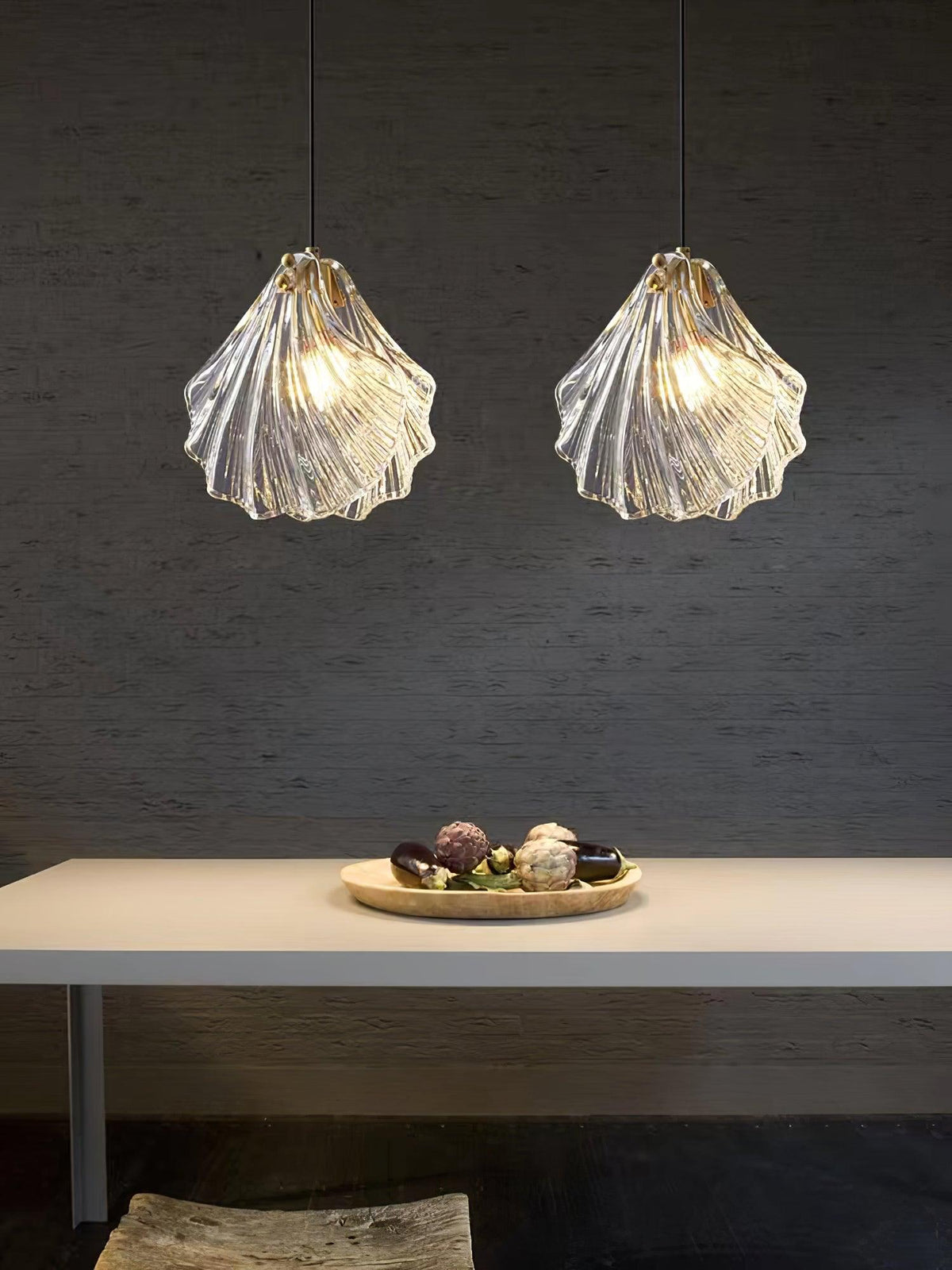 Suspension Parasol en verre et laiton – vue 20