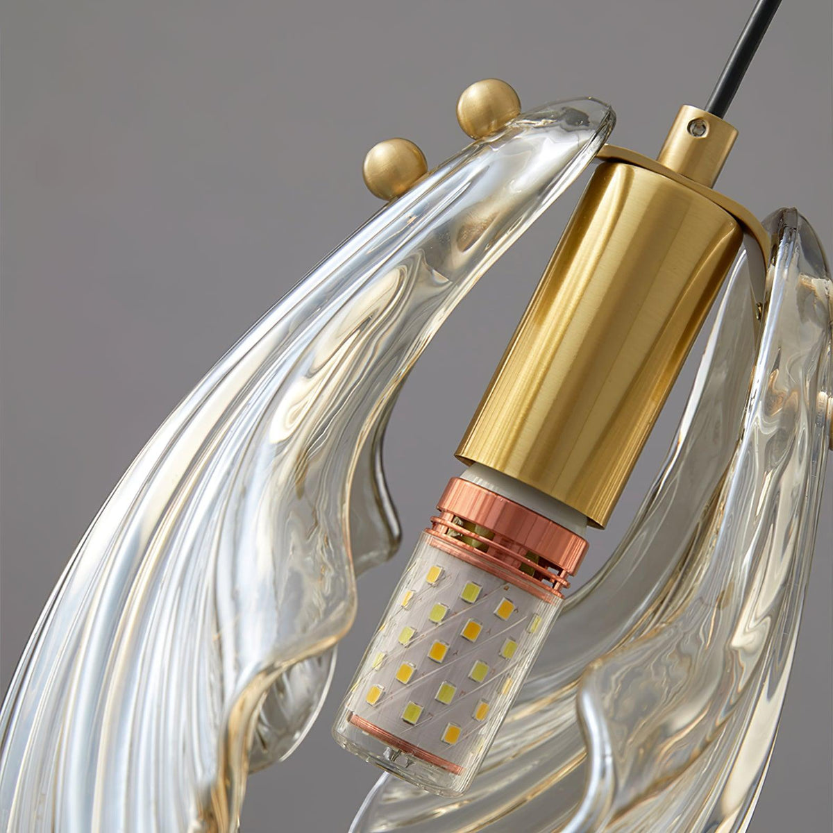 Suspension Parasol en verre et laiton – vue 25