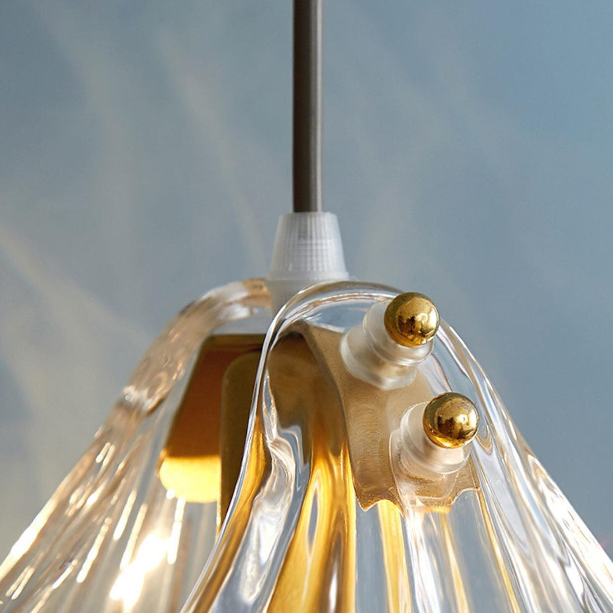 Suspension Parasol en verre et laiton – vue 26