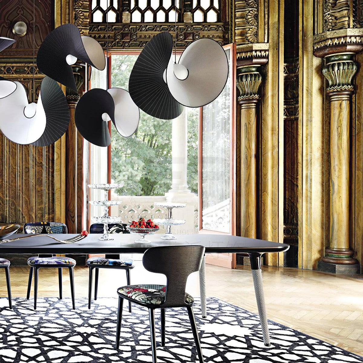 Suspension Pérouges en tissu et métal – vue 4