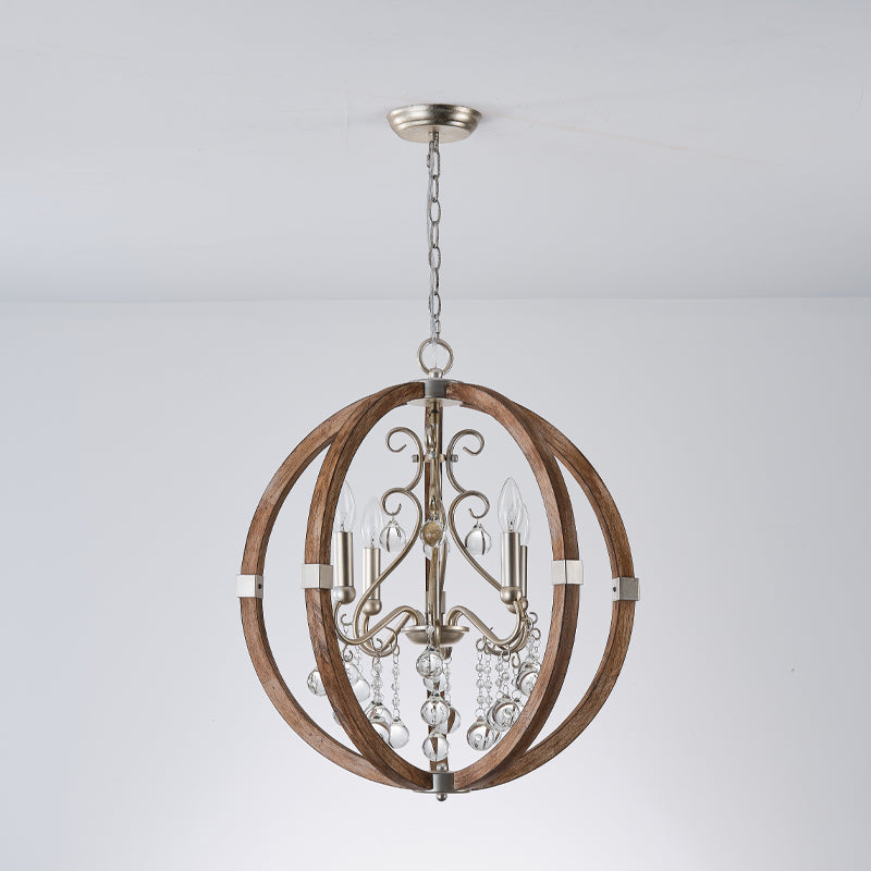 Suspension Fanal en bois et métal – vue 9