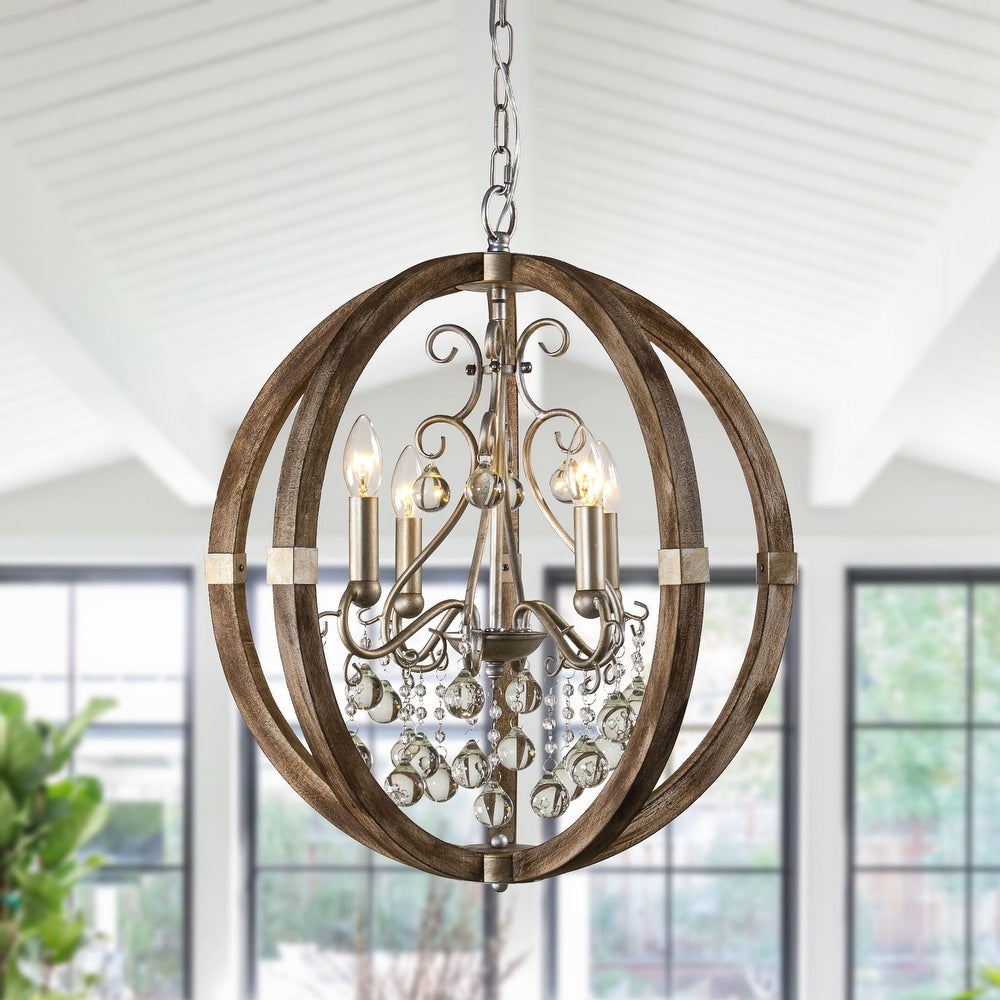 Suspension Fanal en bois et métal – vue 15