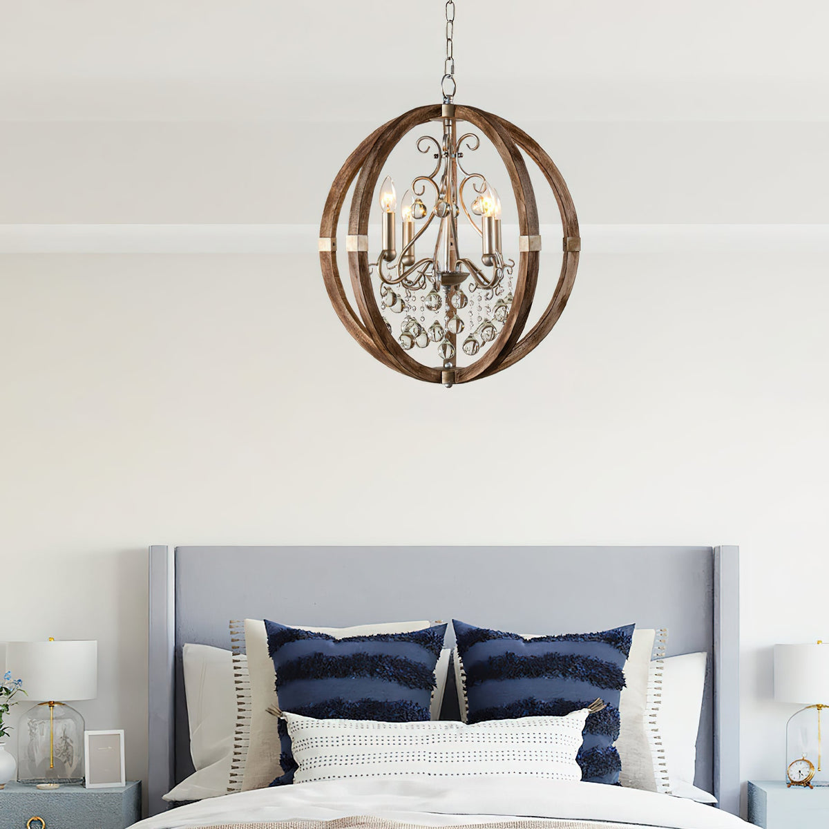 Suspension Fanal en bois et métal – vue 17