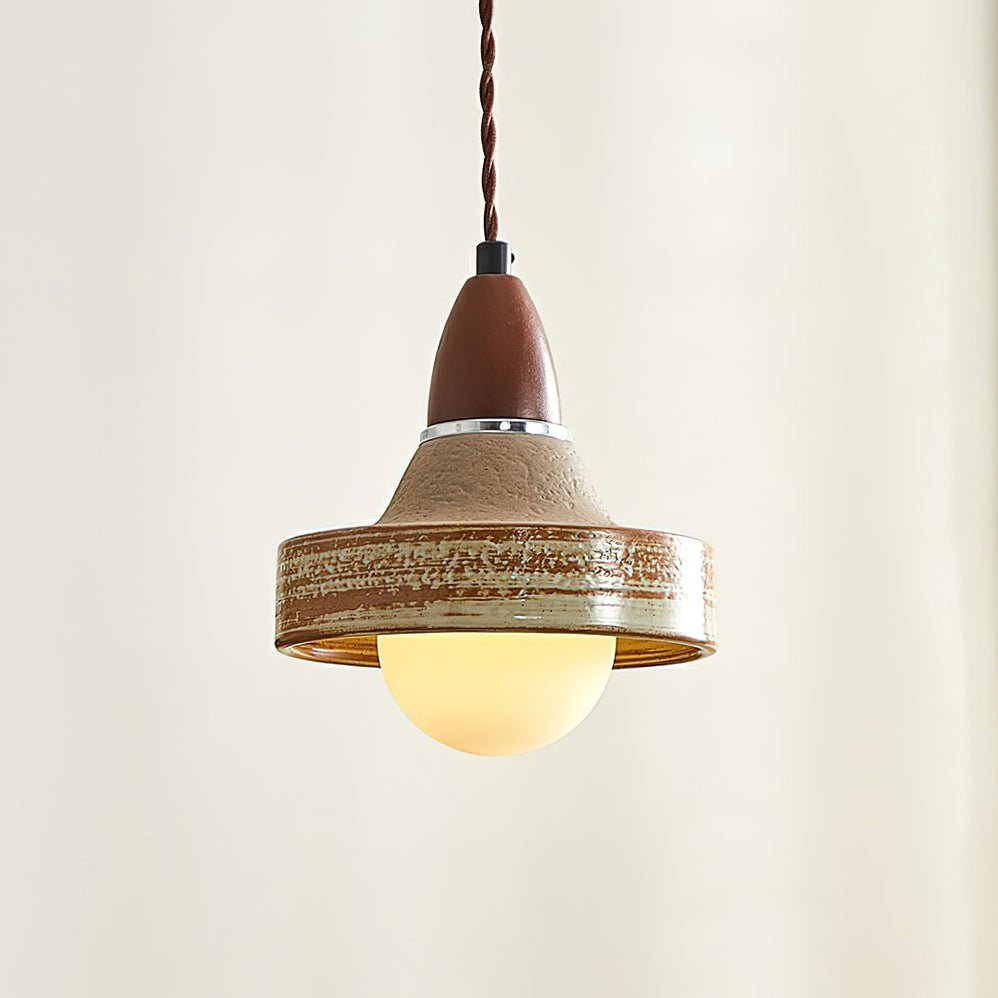 Suspension Baltique en céramique et bois – vue 8