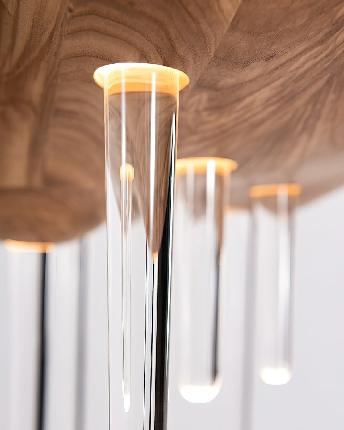 Lustre Onde en verre et chêne – vue 25