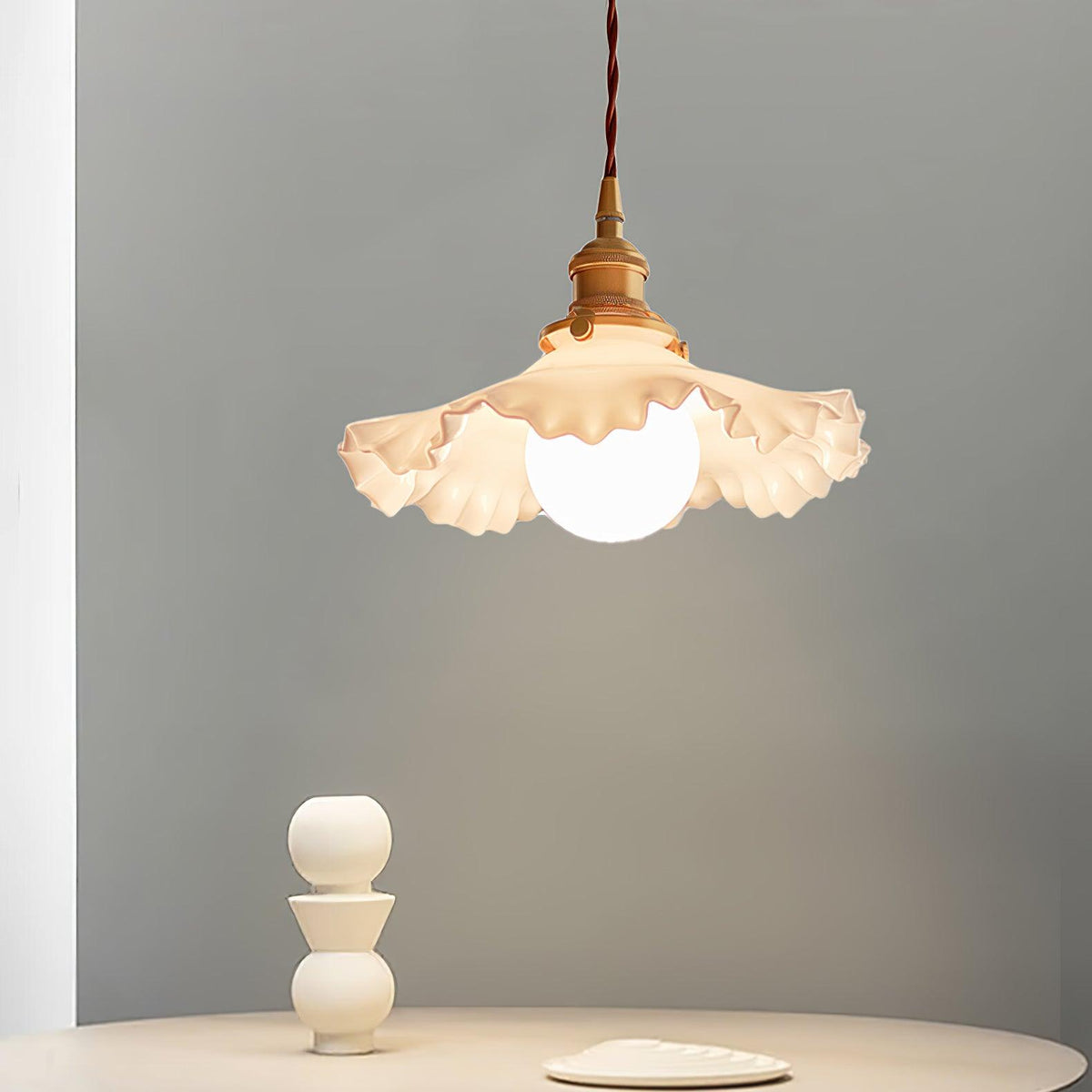 Suspension Géode en verre et laiton – vue 29