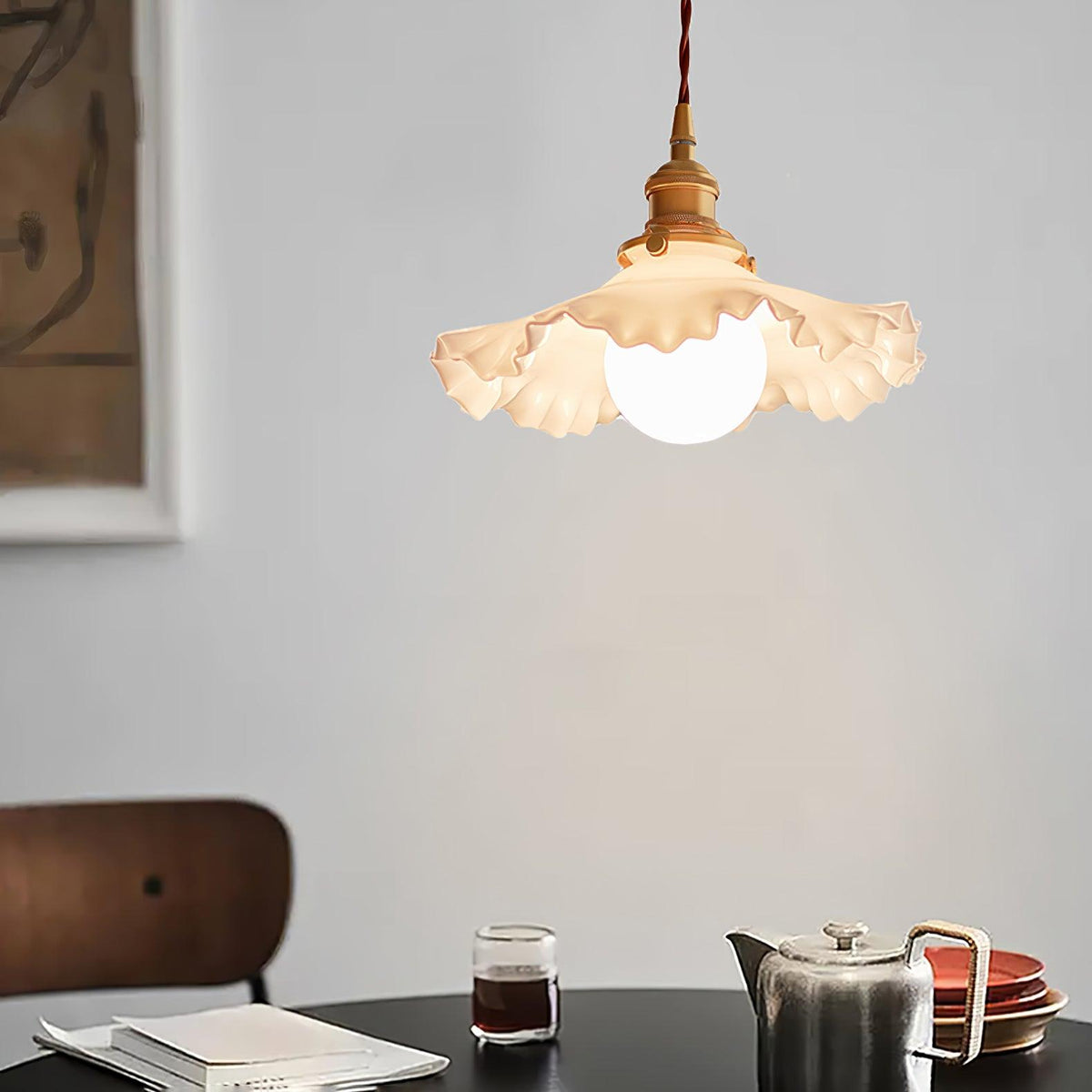 Suspension Géode en verre et laiton – vue 26