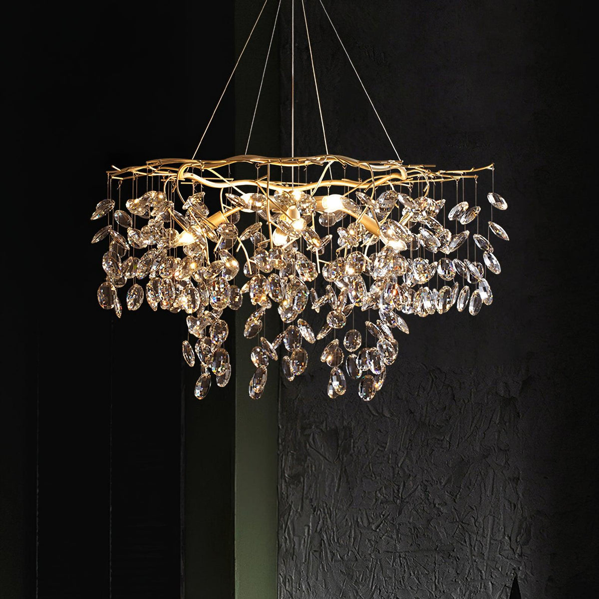 Lustre Véga en cristal et laiton – vue 28