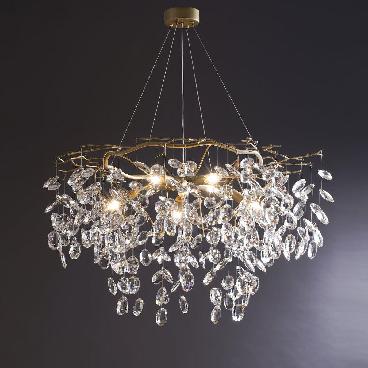 Lustre Véga en cristal et laiton – vue 30