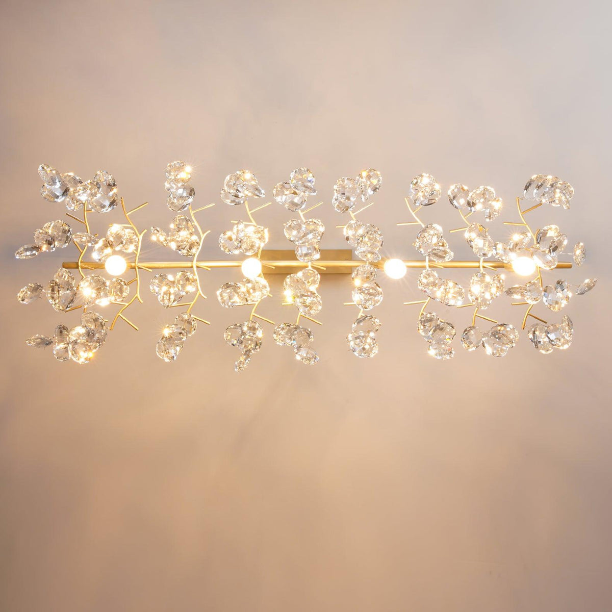 Lustre Véga en cristal et laiton – vue 9